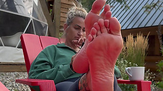 Candid Mother-in-Law's Soft Sexy Dick Destroying Soles!