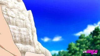 Hot Teens Fuck on Beach - Hentai Anime Sex with Big Tits and Creampie