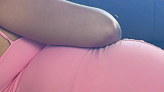 Tiny Tight Pink Dress Farting Thick Big Latina Booty in Panties