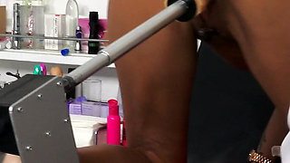 Sexy MILF Valentina Sierra made to cum by her gynecologist with fuckmachine