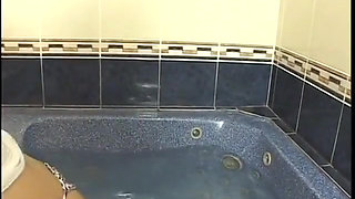 Teen cuties can relax and take a long pussies stretch in hot tub