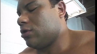 Two Monster Black Cocks in the Ass and Pussy,and the Third Cums in the Mouth of a Young Blonde