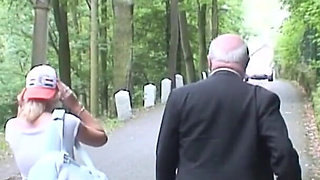 Olds fuck dolls - grandpa Mireck bangs young pornstar Alexa Bold outdoors