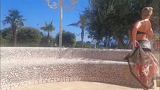 Mature Blonde Wife Dancing and Having Sex Outdoors