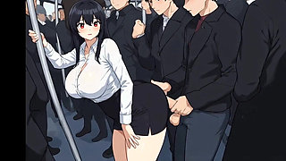 Anime public bus threesome sex ( AI generated )