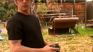 Horny Blonde Fingers Gaping Hairy Pussy to Pulsing Orgasm