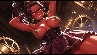 Cute Demon Women Bounce Boobs, Ai Animation