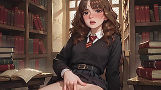 Hermione Granger Was Getting Bored in the Library When Harry Potter Arrived with His Wand in an Ai Porn Adaptation