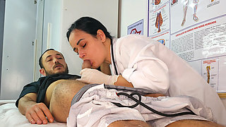 Unexpected erection in front of the nurse