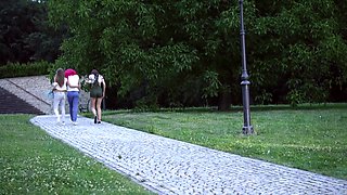 Reverse Gangbang Teens Outdoor