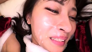 Kinky double japanese blowjob and hardcore fucking session