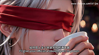 Cuckold Husband Watches Fat Bull Fuck His Blindfolded Red Concubine AI-generated