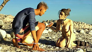 Youthful characters in a wild 3D animation coitus adventure