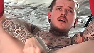 Selffuck with a Huge Dildo