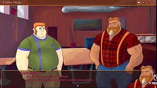Chubby Young Man Takes Bareback Pounding from Lumberjack in Cabin