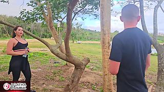 Agatha Breastfeeds in Sex in the Park, with Torn Pants