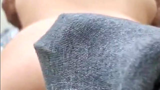Hot wife fucking pussy and boobs, Sexy horny night with boyfriend in a hotel room