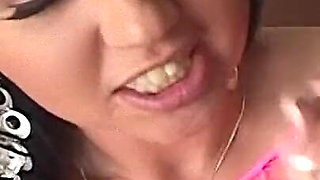 Seductive Brunette Babe Enjoys Intense Fingering and Facial