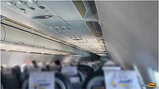 Public Cock Flashing In Airplane - I Brought Stranger To Cum In Two Minutes