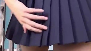 Windy Skirt Surprise. a Flash of Soft Thighs and White Panties Caught My Eyes Again - Part1