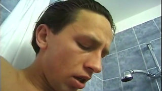 This German Babe Likes to Suck Cock in the Bathroom