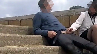 French Teacher MILF Public Blowjob Voyeur Near Nude Beach Amateur Student Extreme Cumshot