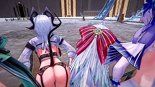 Wuthering Waves - Harem Sex Party - 3D Hentai Animation
