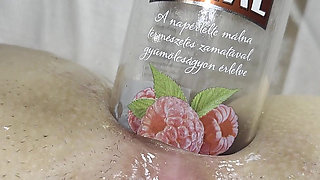 Extreme Anal Insertion with a Bottle Close up