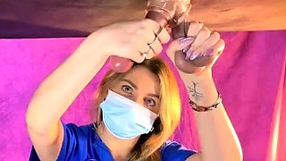 Kittybegood - Hot Blonde Nurse Drains Big Cock And Balls In