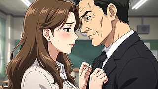 Principal seduce teacher and fuck her in the office Hentai