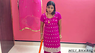 Desi Landlord fuck hard newly married maid and cum on her big ass Xxx, beautiful Kamwali tight pussy fuck Hindi audio sex
