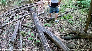 18 years old chick having sex in the woods instead of being in school, school babe skipping class to get fucked in the forest