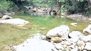 My Stepsister Gets Really Horny And Ask Me to Fuck her in the River.