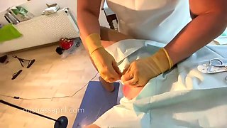 Dominatrix mistress April - clinical cock stitching