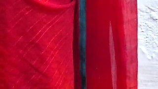 Red Saree Sister in Law Fuck by Brother in Law