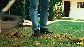 Daddy4k. girlfriend helping him relief the anguish