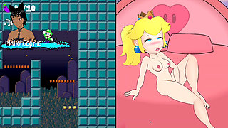 Luigi's camera - Watching Princess Peach finger her pussy