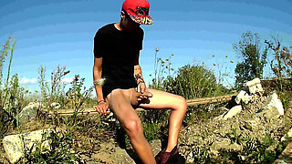 Pee, From Soft to Hard Jerking - Huge Cock