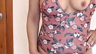 At the Beach, a Very Hot Stepmother Shows Me Her Hairy Pussy and Takes off Her Bikini