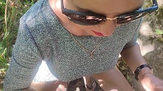 Outdoor Oral and Doggy Style Sex