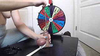 She Jams a 30cm Study All the Way Into His Big Wood - Frolicking BONDAGE & DISCIPLINE Roulette