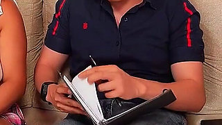 Horny Female Students Suck Their Nerdy Teacher's Cock
