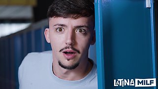 Latina Milf Fucked in Gym Locker Room - HIIT It And Quit It with Andrea Lux