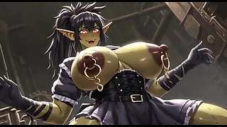 Beautiful Orc Bouncing Boobs, Ai Animation