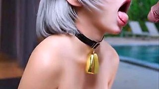 Busty Asian Cosplayer Rides Her Dildo & Gets Creampied