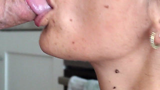 Maniac Seduces Mina in the Kitchen - Blowjob Close-ups, Doggy and Hot Finale