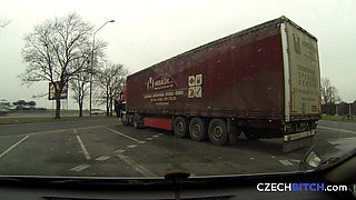 Czech Bitch 1: Raw Fucking with an Eager Brunette in the Car