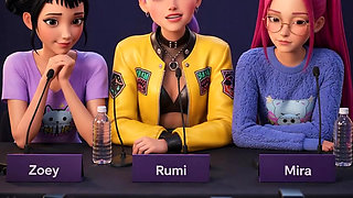 Rumi Zoey Mira Demon Hunters Phone Sex Home Videos - Fingering, Blowjob, Handjob & Sex Machines, 3D cartoon animation