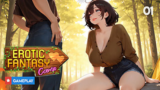 Erotic Fantasy Camp Gameplay Part 1 - A Mysterious Summer at Fantasy Camp