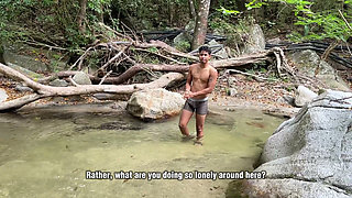 Her boyfriend wouldn't fuck her, so the bitch sought pleasure with a stranger at the river